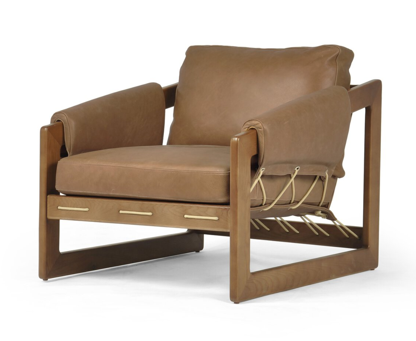 Leather Strap Lounge Chair