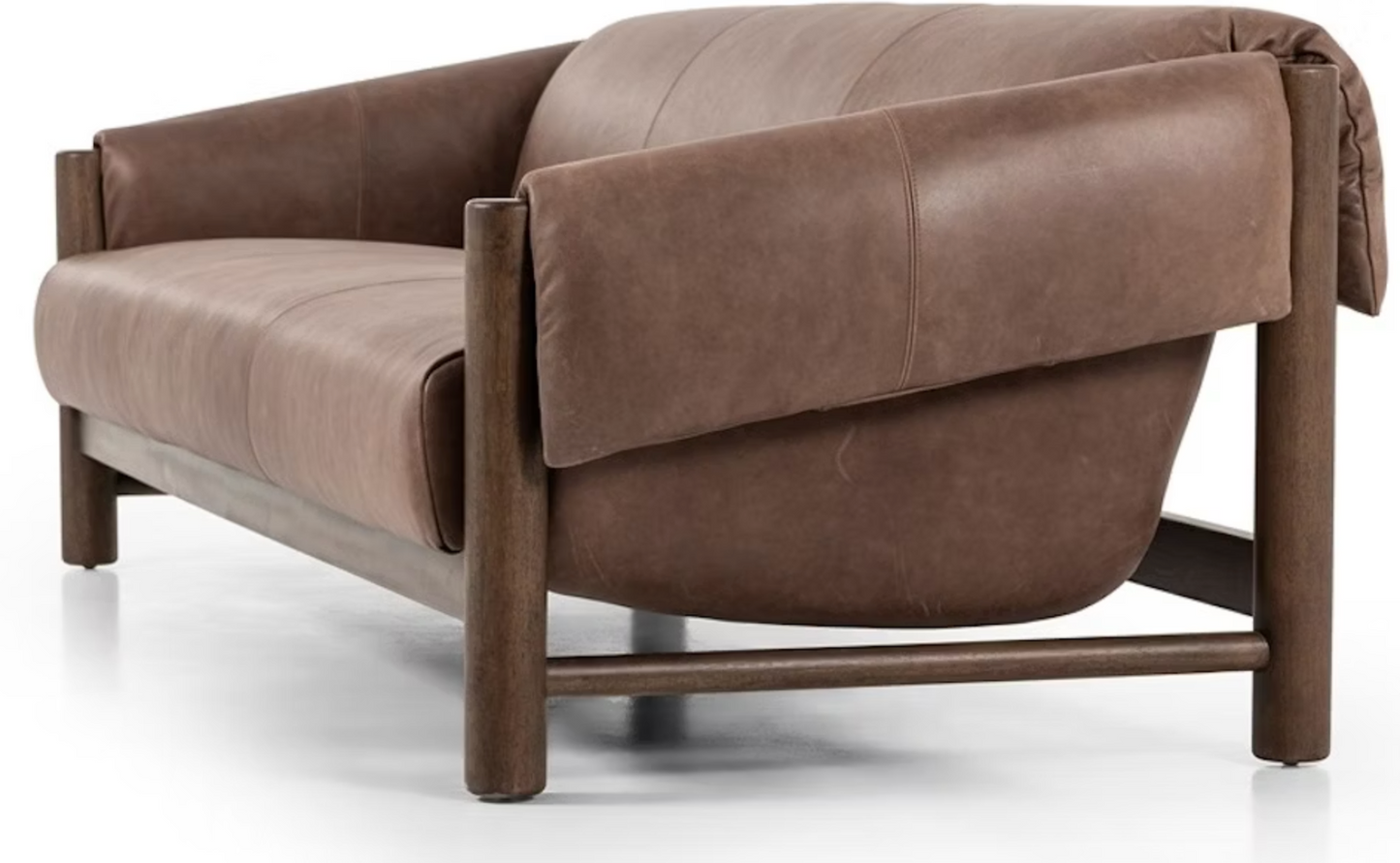 Cigar Leather Fold Sofa