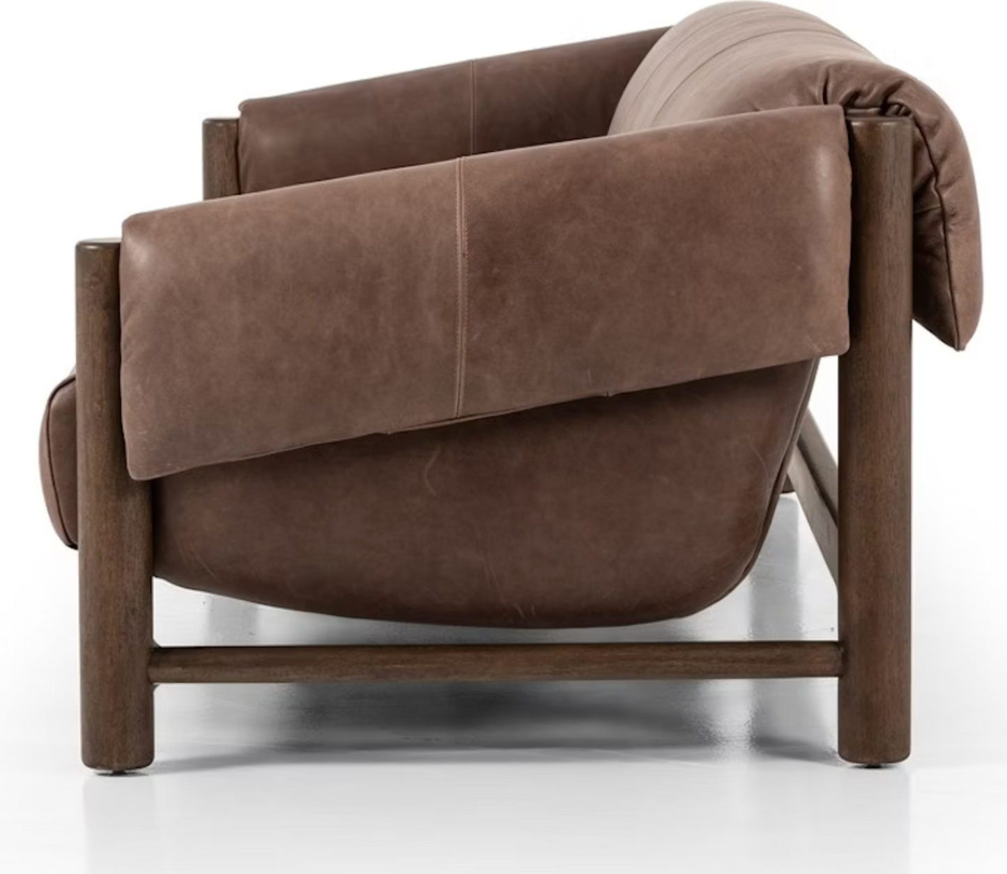 Cigar Leather Fold Sofa