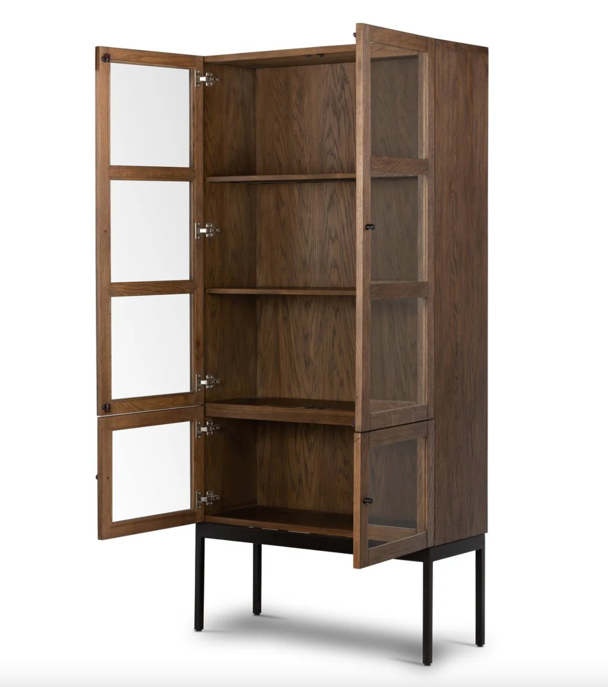 8-Pane Glass Display Cabinet