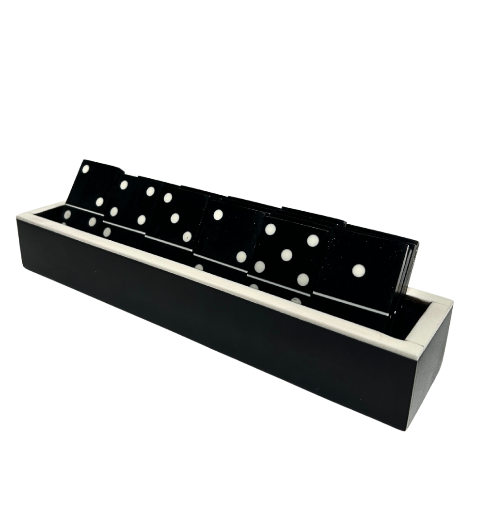 Resin Domino, Black/ White Finish