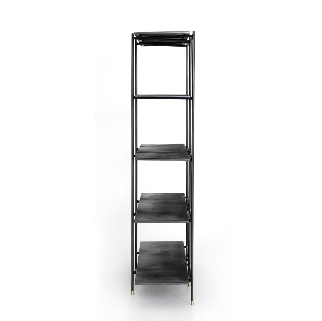 Minimal Bookcase - Distressed Iron