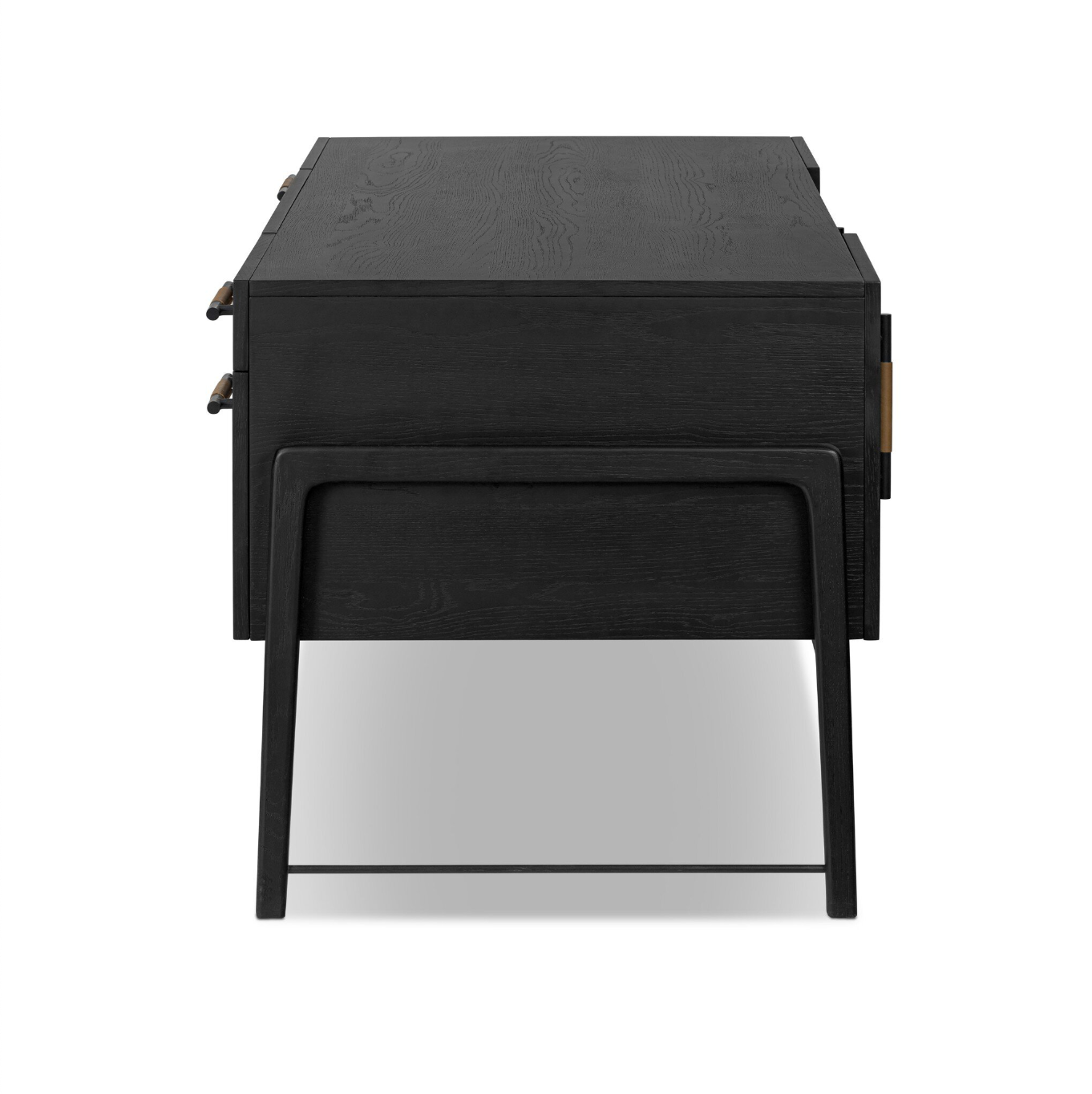 Modern Oak Desk - Ebony