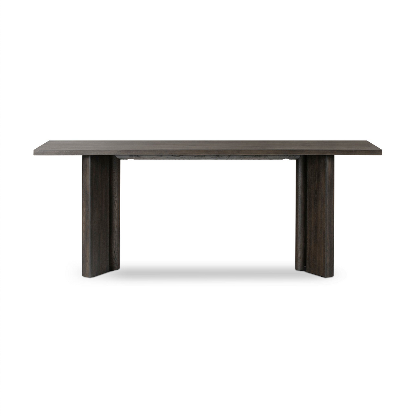 Angled Panel Legs Console Table - Smoked Black