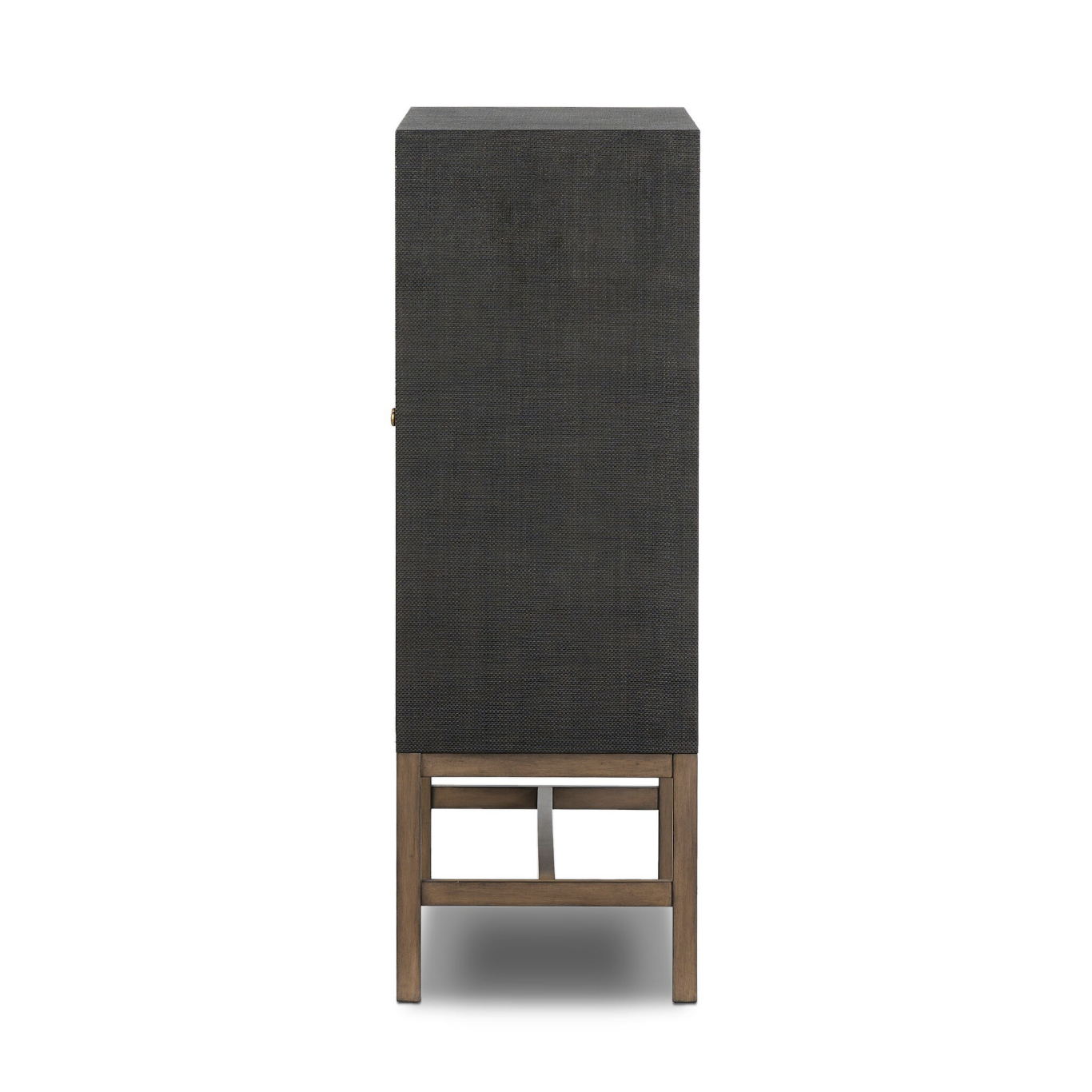 Linen & Mahogany Bar Cabinet