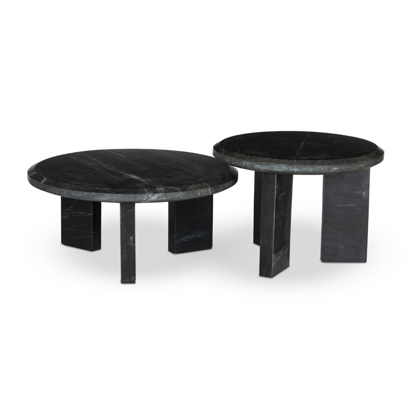 Black Marble Nesting Coffee Table