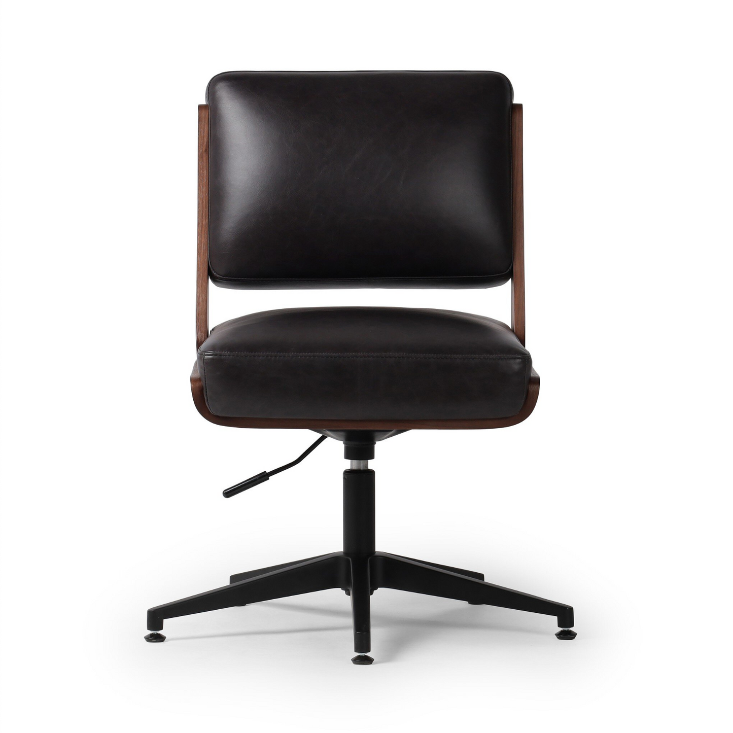 Bentwood Leather Armless Desk Chair