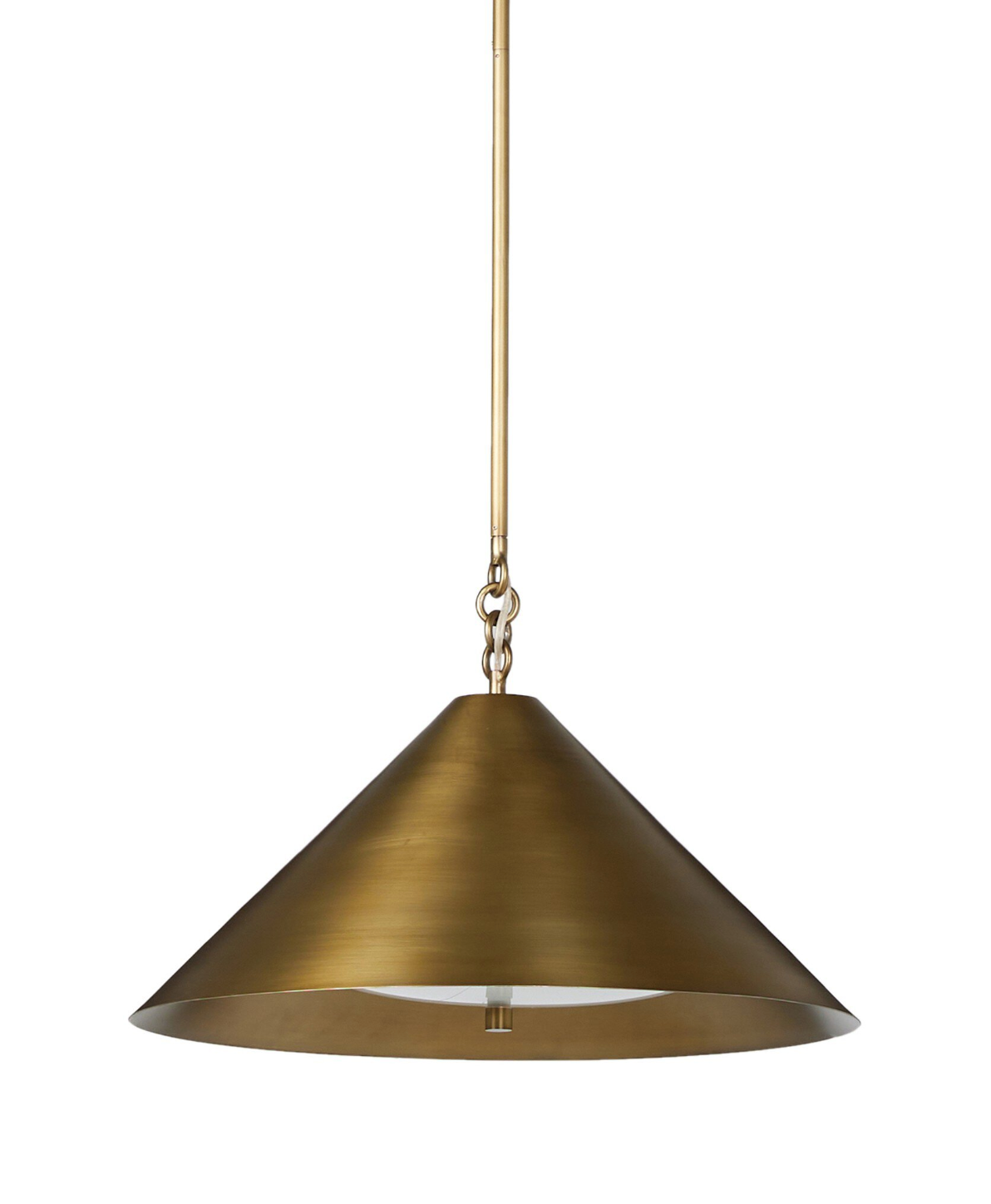 Aged Brass Cone Pendant