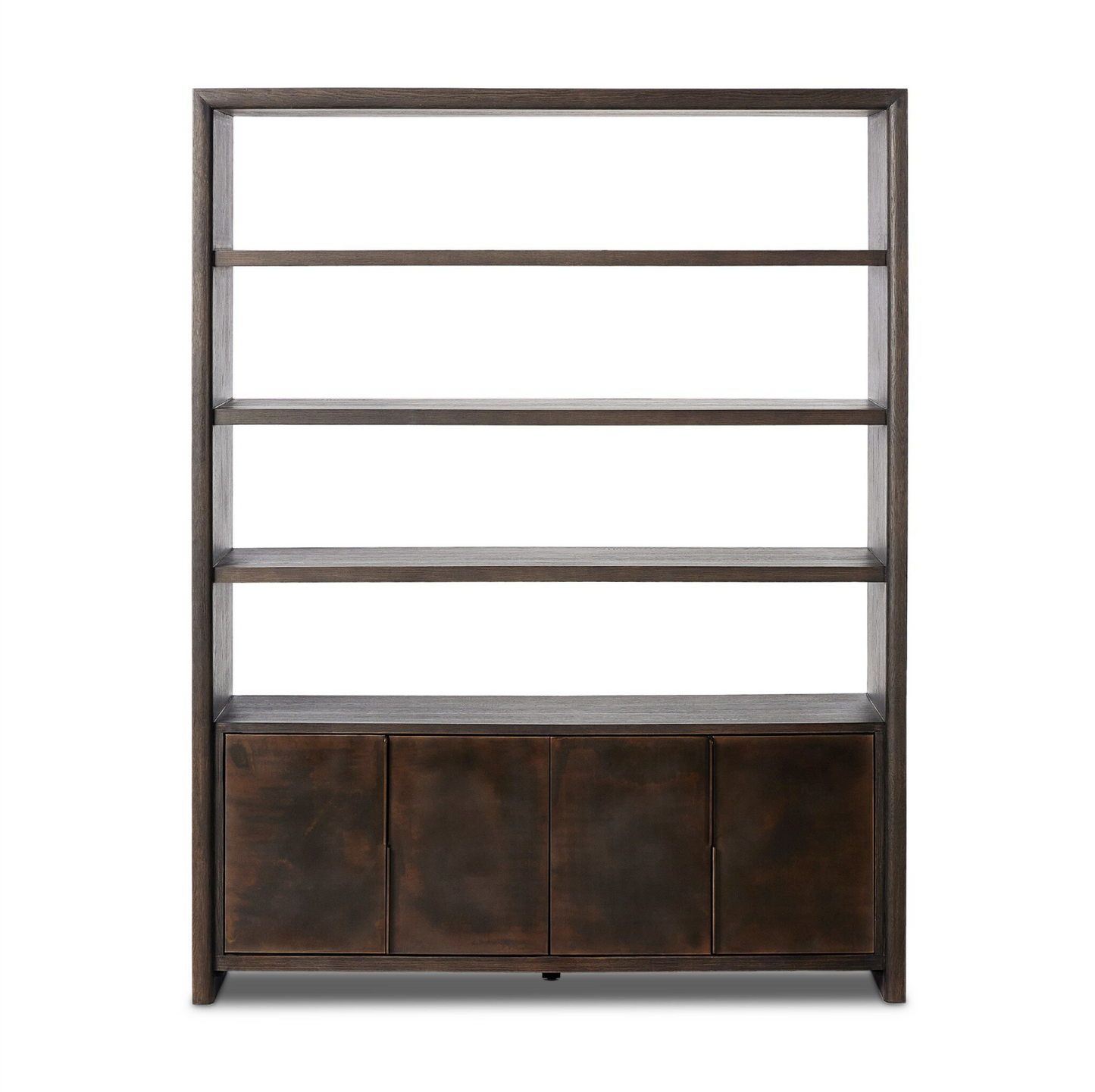Oak & Iron Door Bookcase