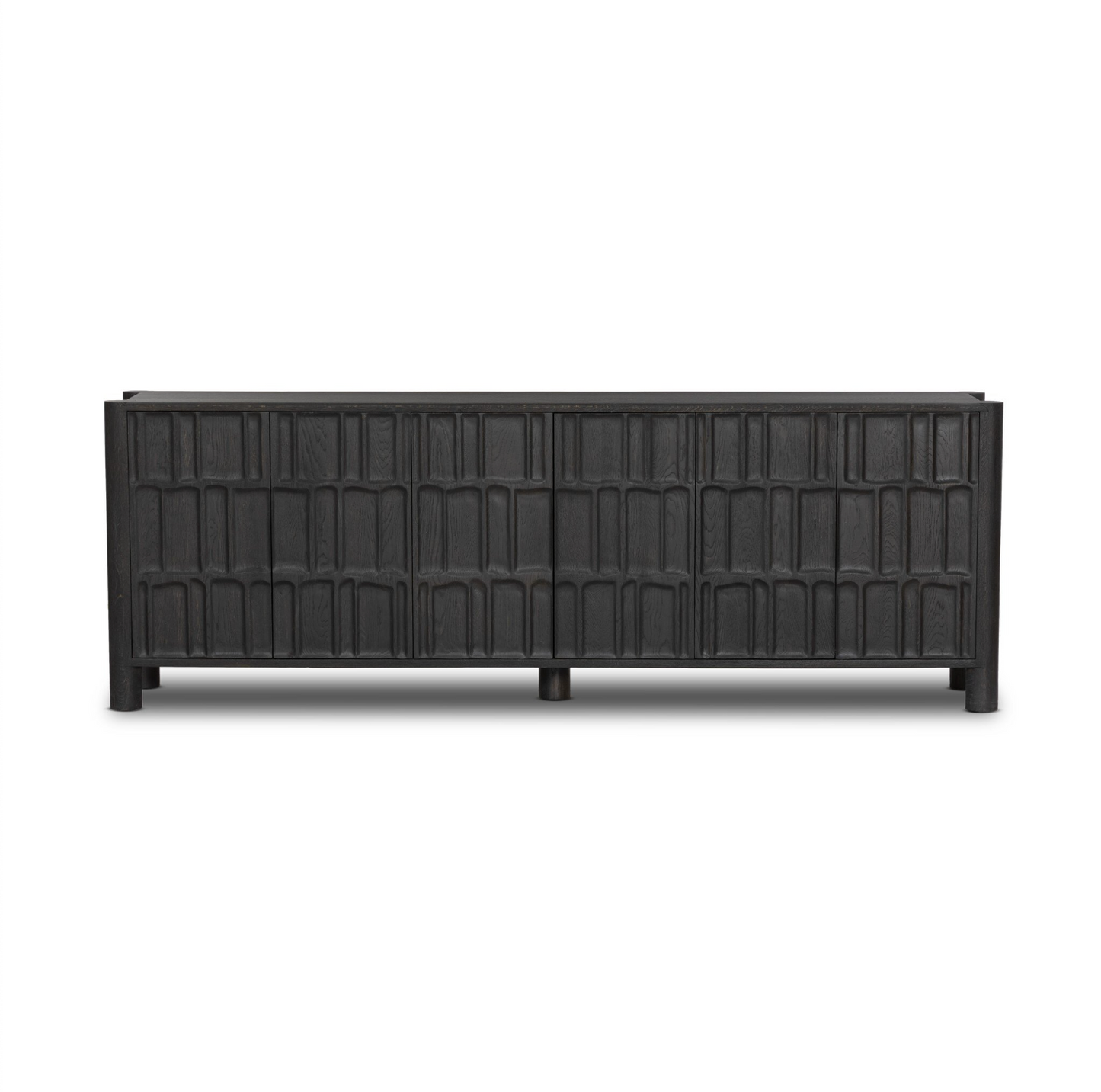 Carved Geometric Credenza