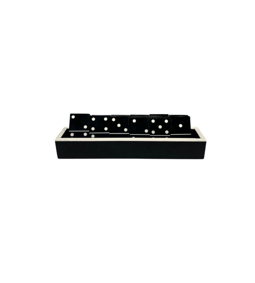 Resin Domino, Black/ White Finish