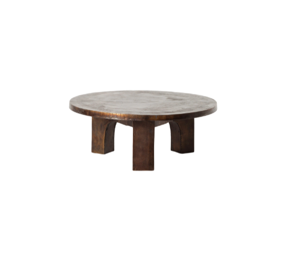 Rust Metal Round Coffee Table