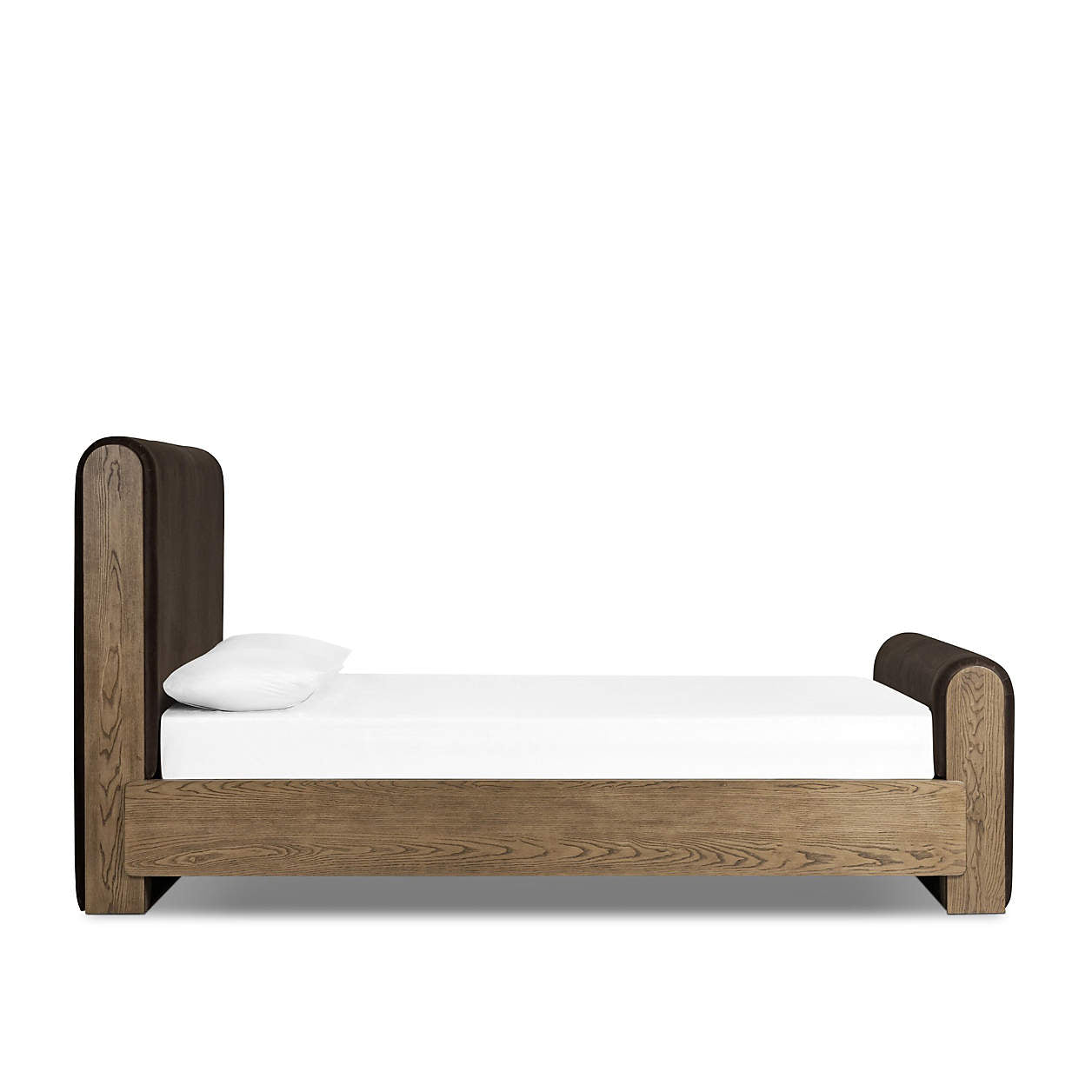 Queen Velvet Headboard - Espresso