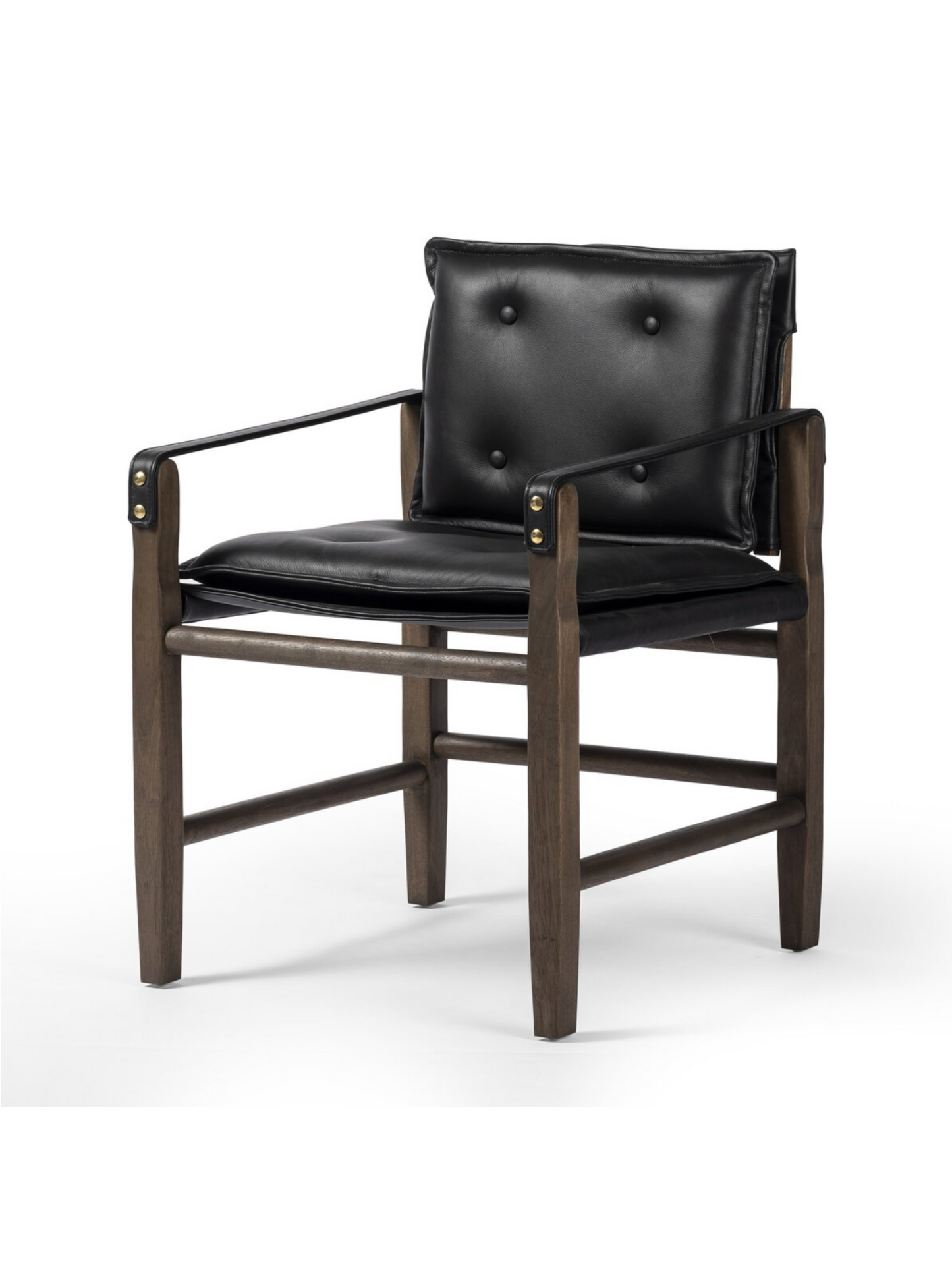 Tufted Leather Safari Armchair