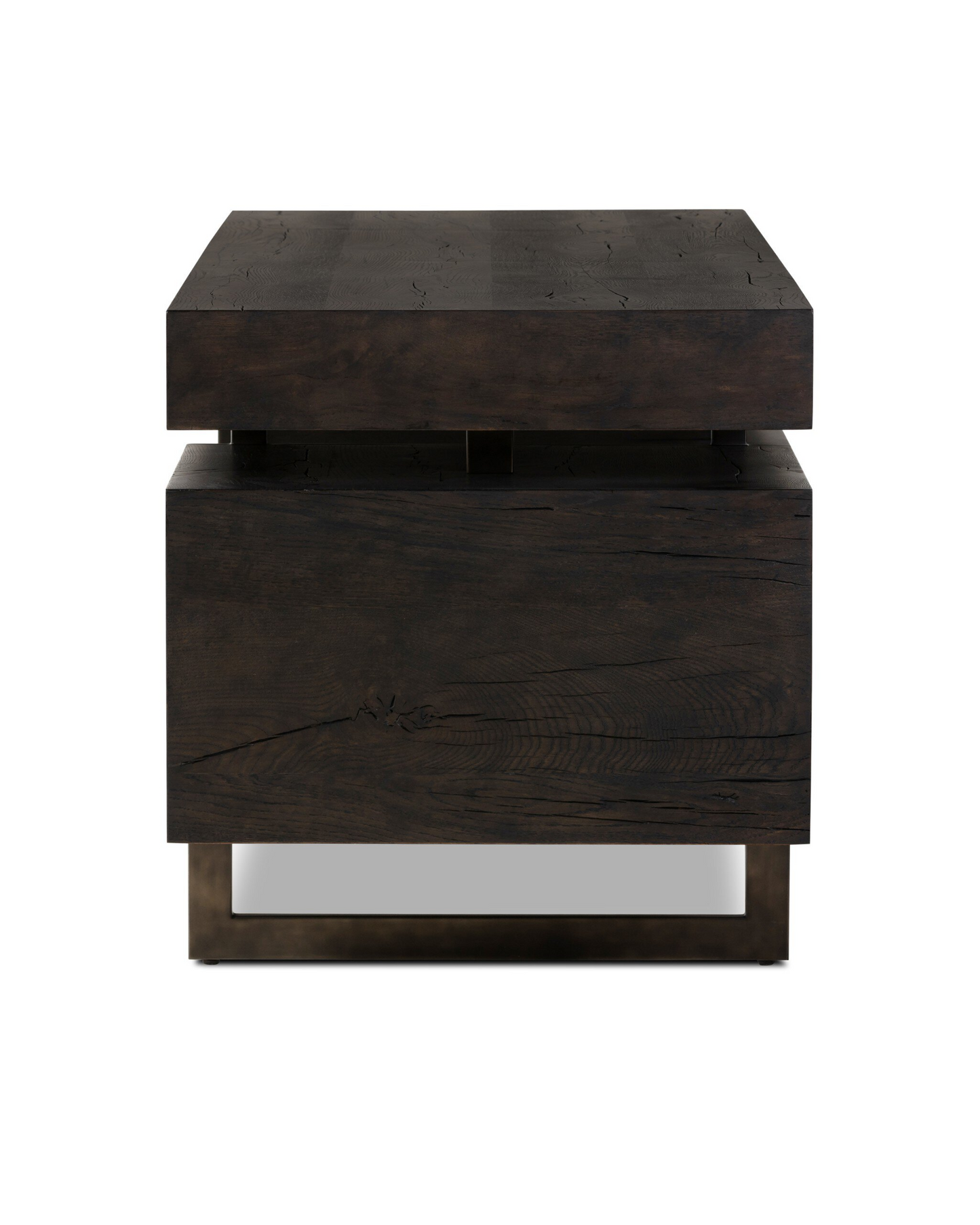Modern Floating Executive Desk - Dark Espresso