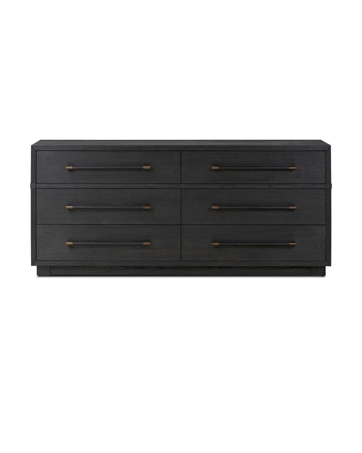 Modern Black Ash & Brass Bar Dresser