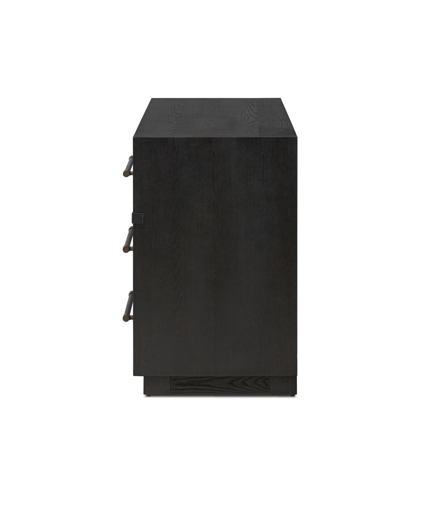 Modern Black Ash & Brass Bar Dresser