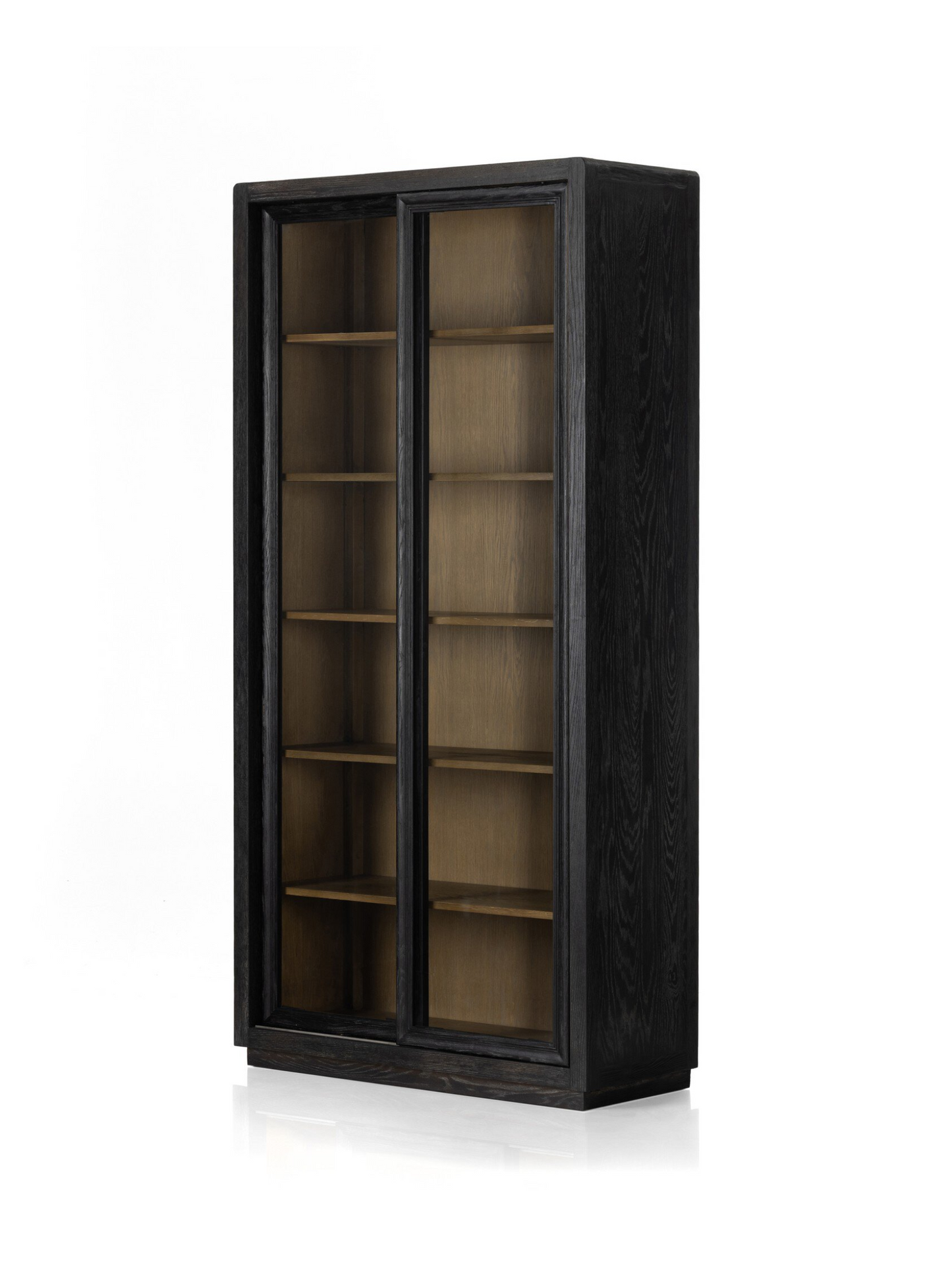 Two-Tone Oak Cabinet - Black