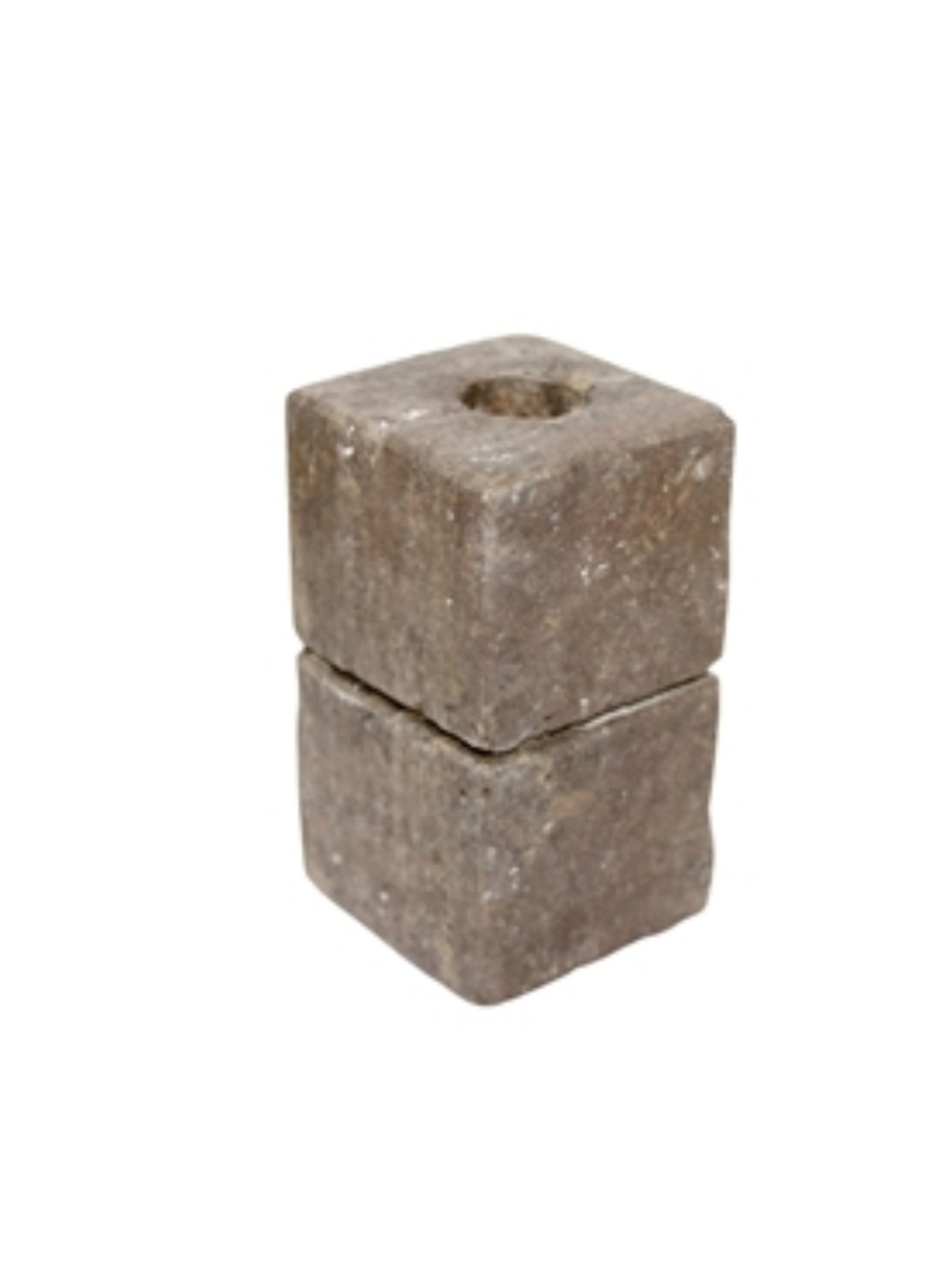 Travertine Candle Holder - Medium