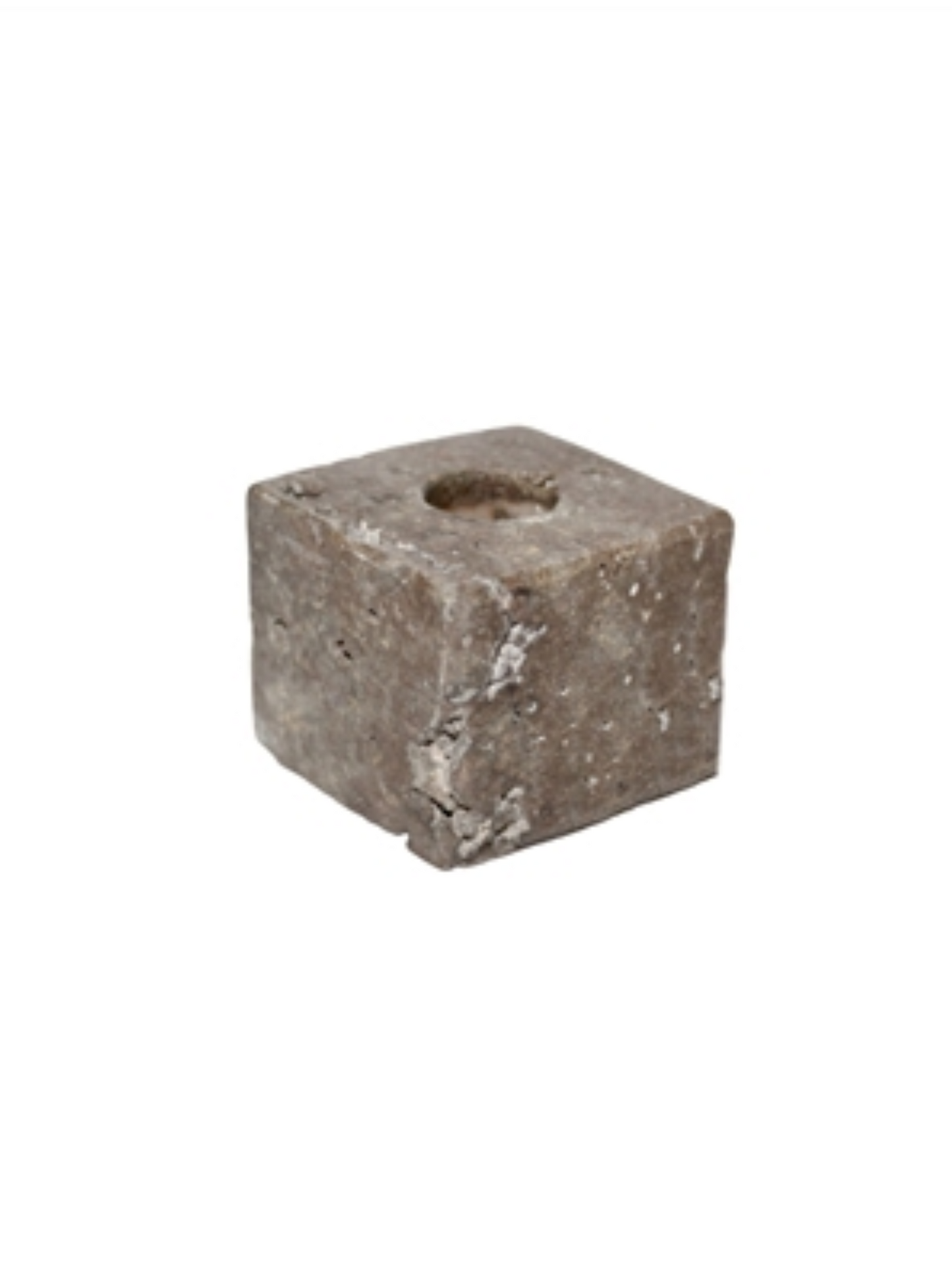 Travertine Candle Holder - Small
