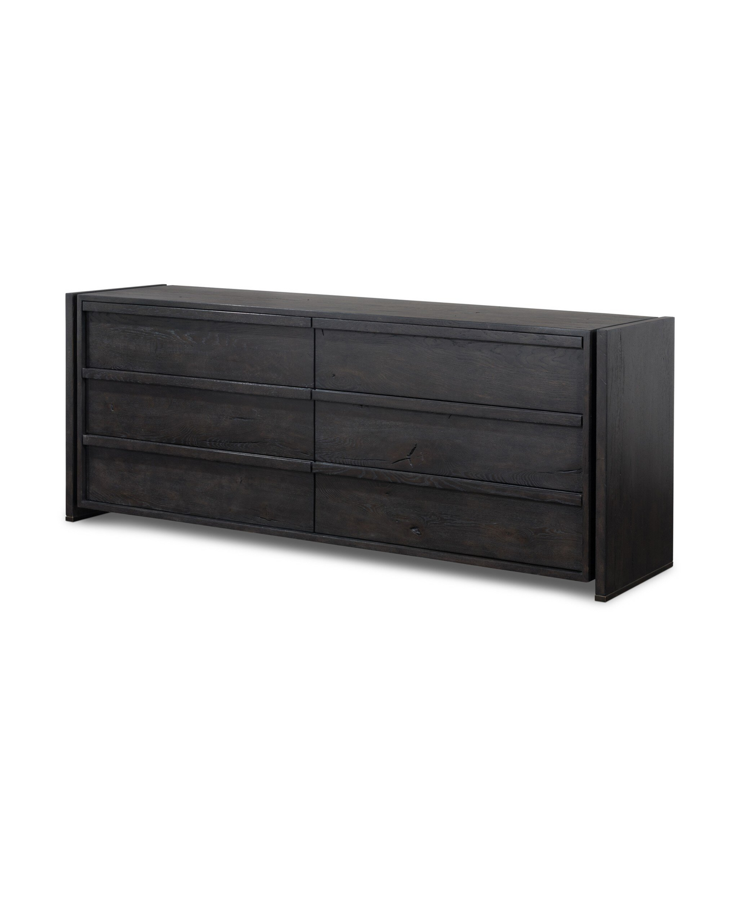 6-Drawer Reclaimed Oak Dresser - Dark Espresso