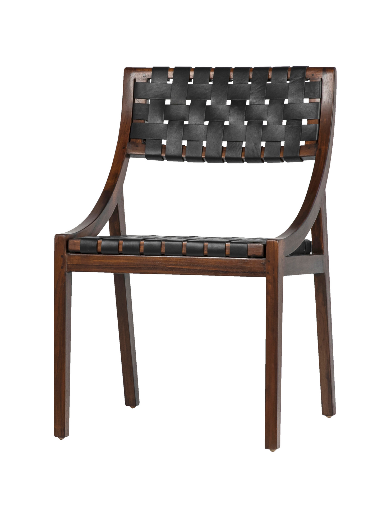 Woven Leather Dining Chair