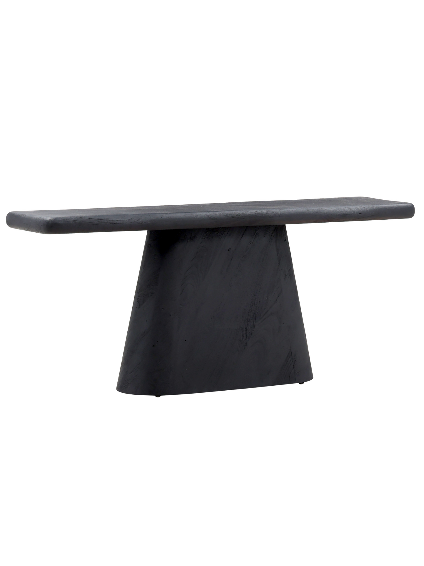 Round Edged Wood Console Table