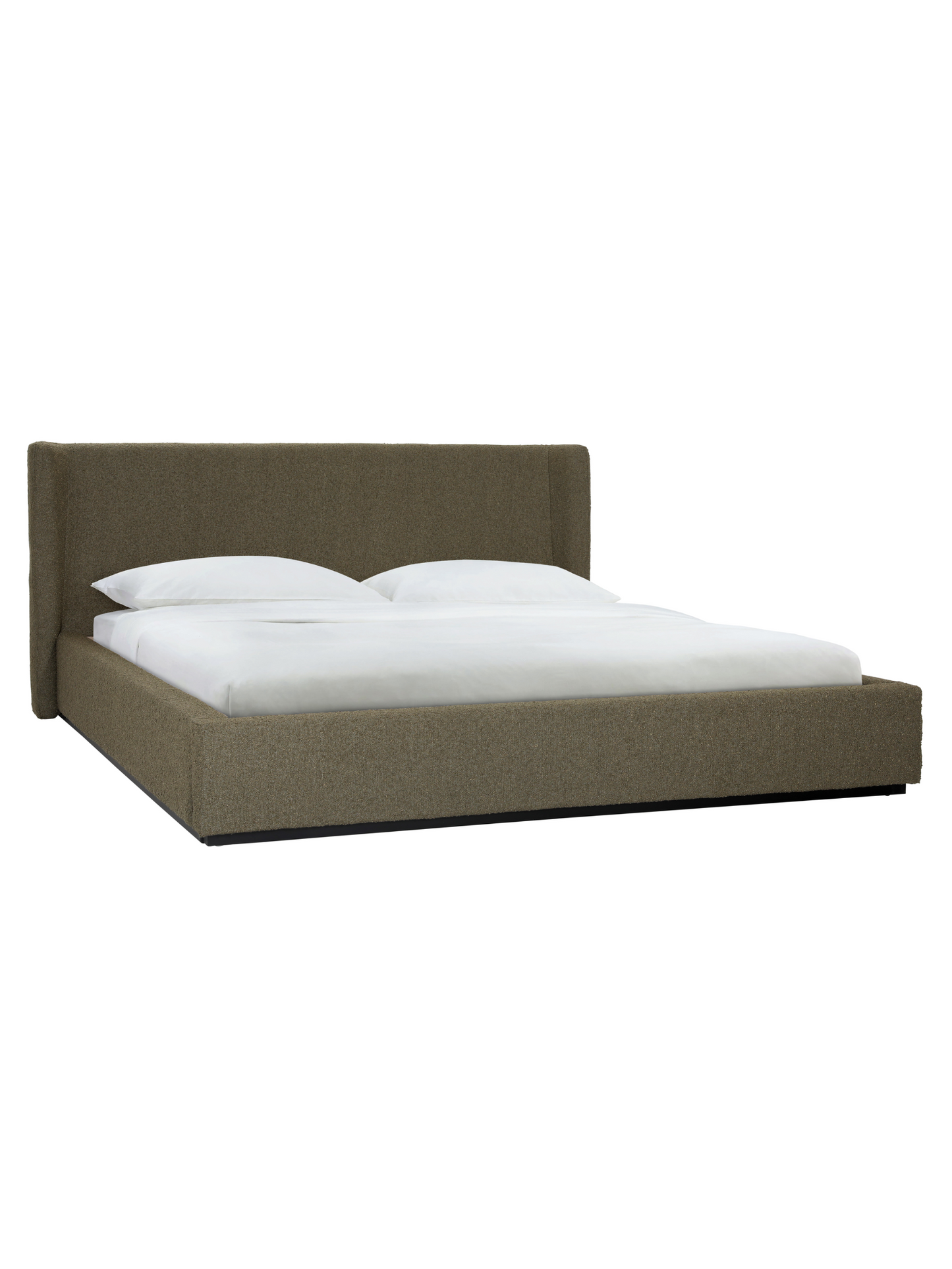 Olive Boucle King Bed