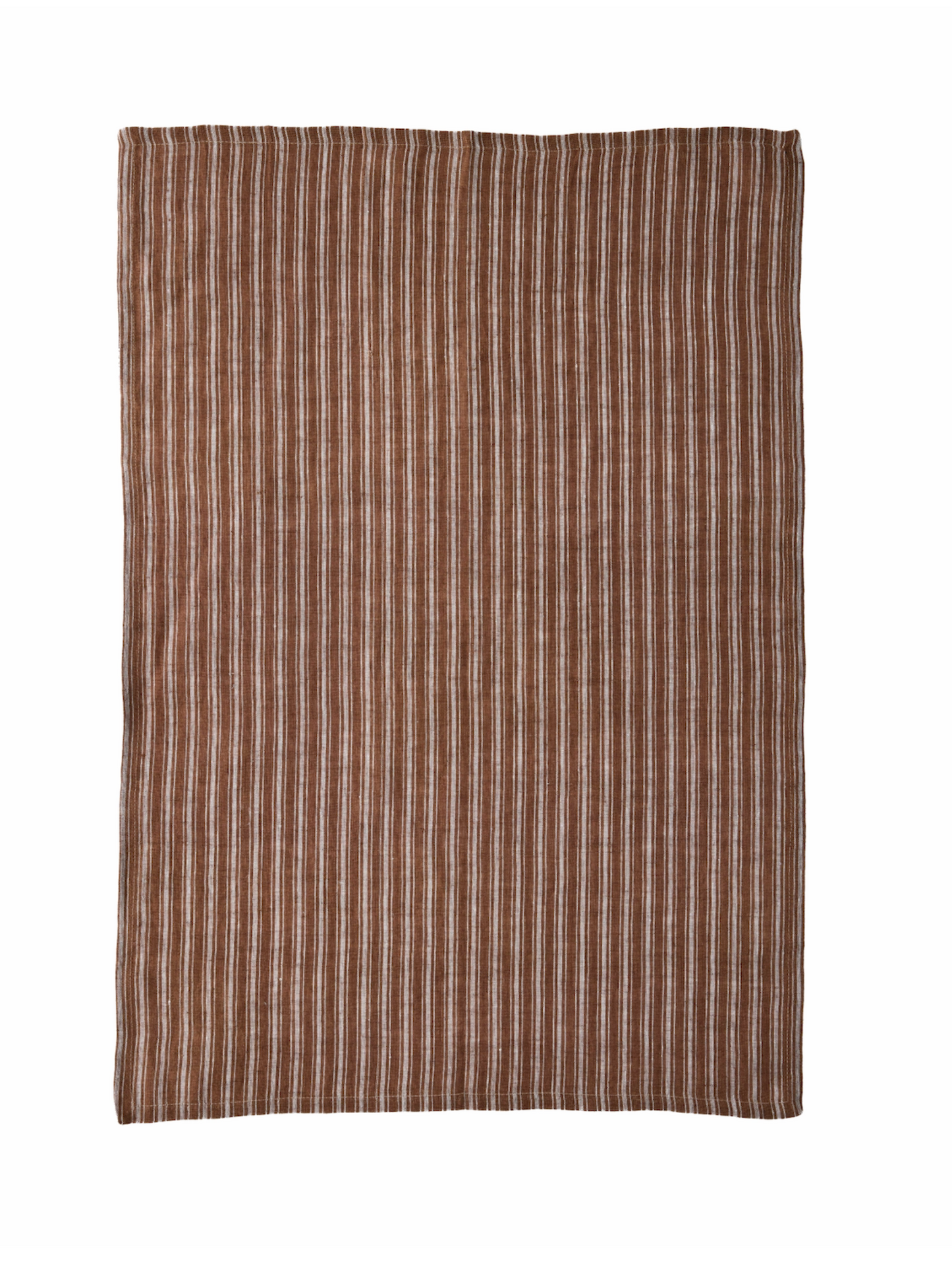Ticking Stripe Linen Tea Towel - Oatmeal (Set of 2)