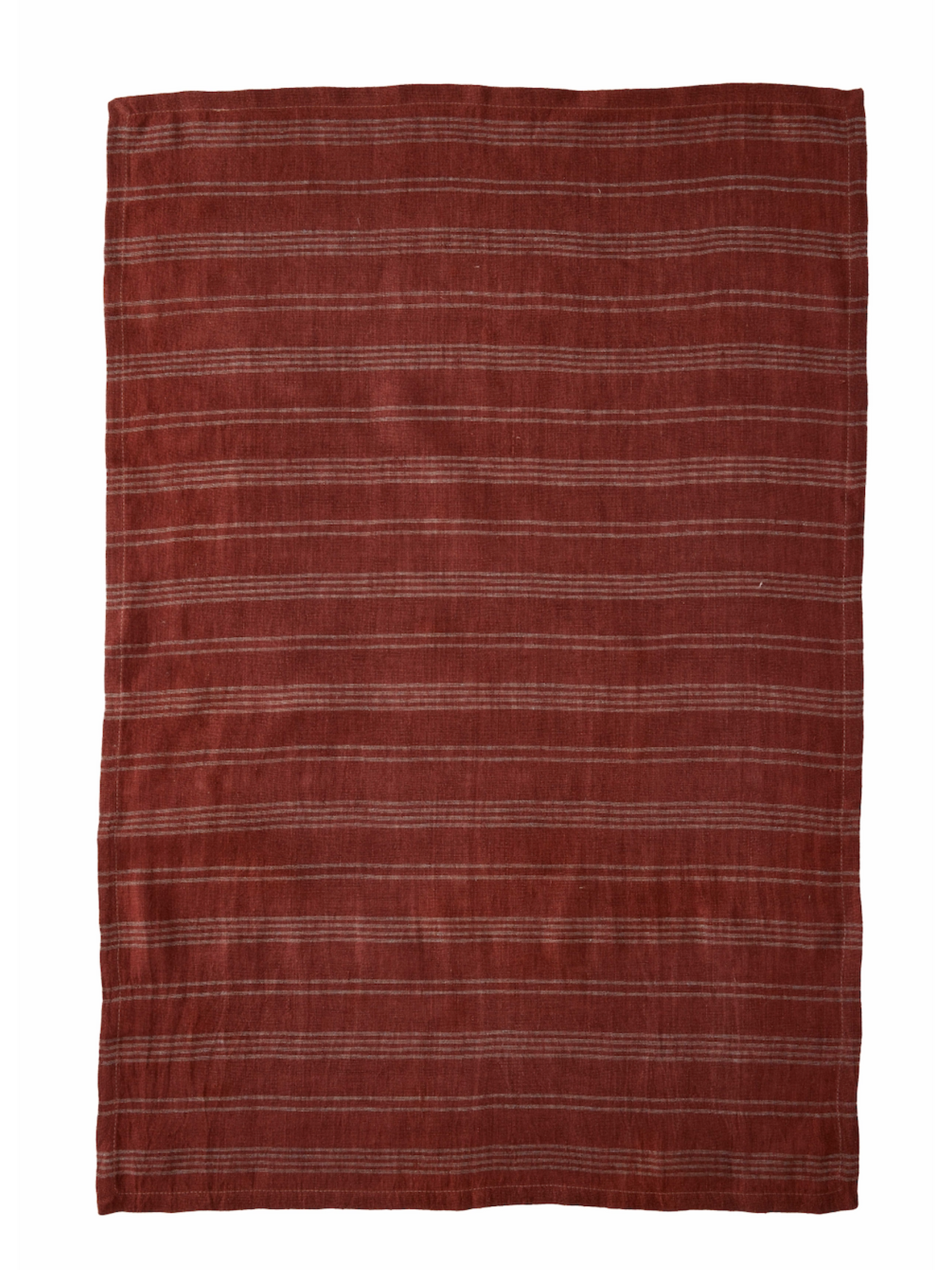 Saville Stripe Linen Tea Towel - Clay (Set of 2)