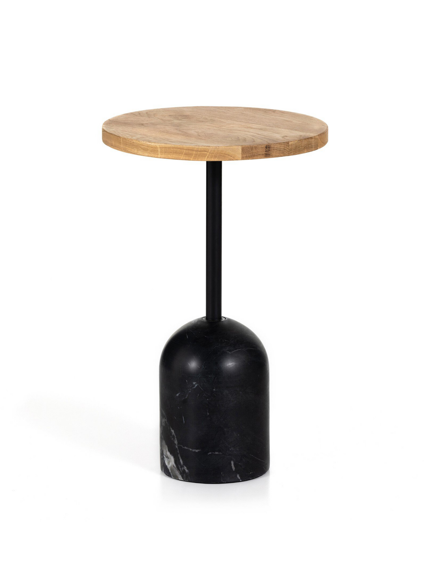 Modern Oak & Marble Accent Table