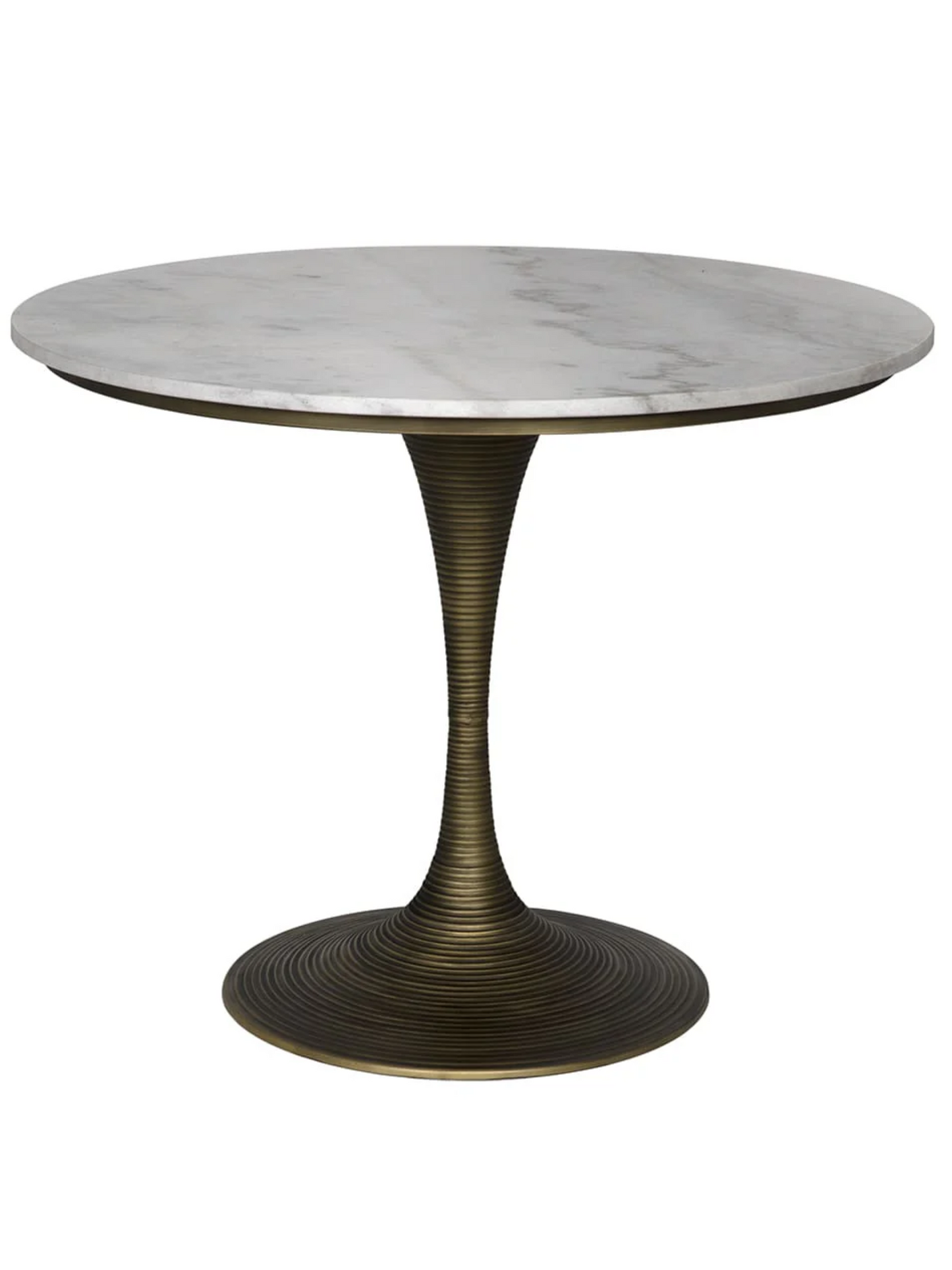 Spiral Brass & Marble Bistro Table