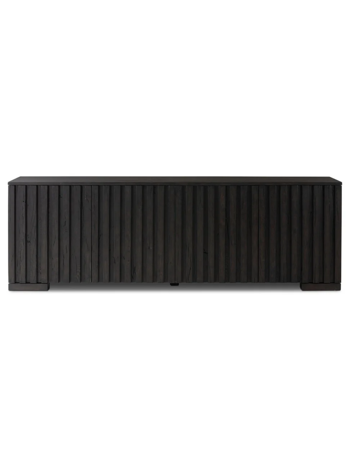 Ribbed Black Oak Sideboard
