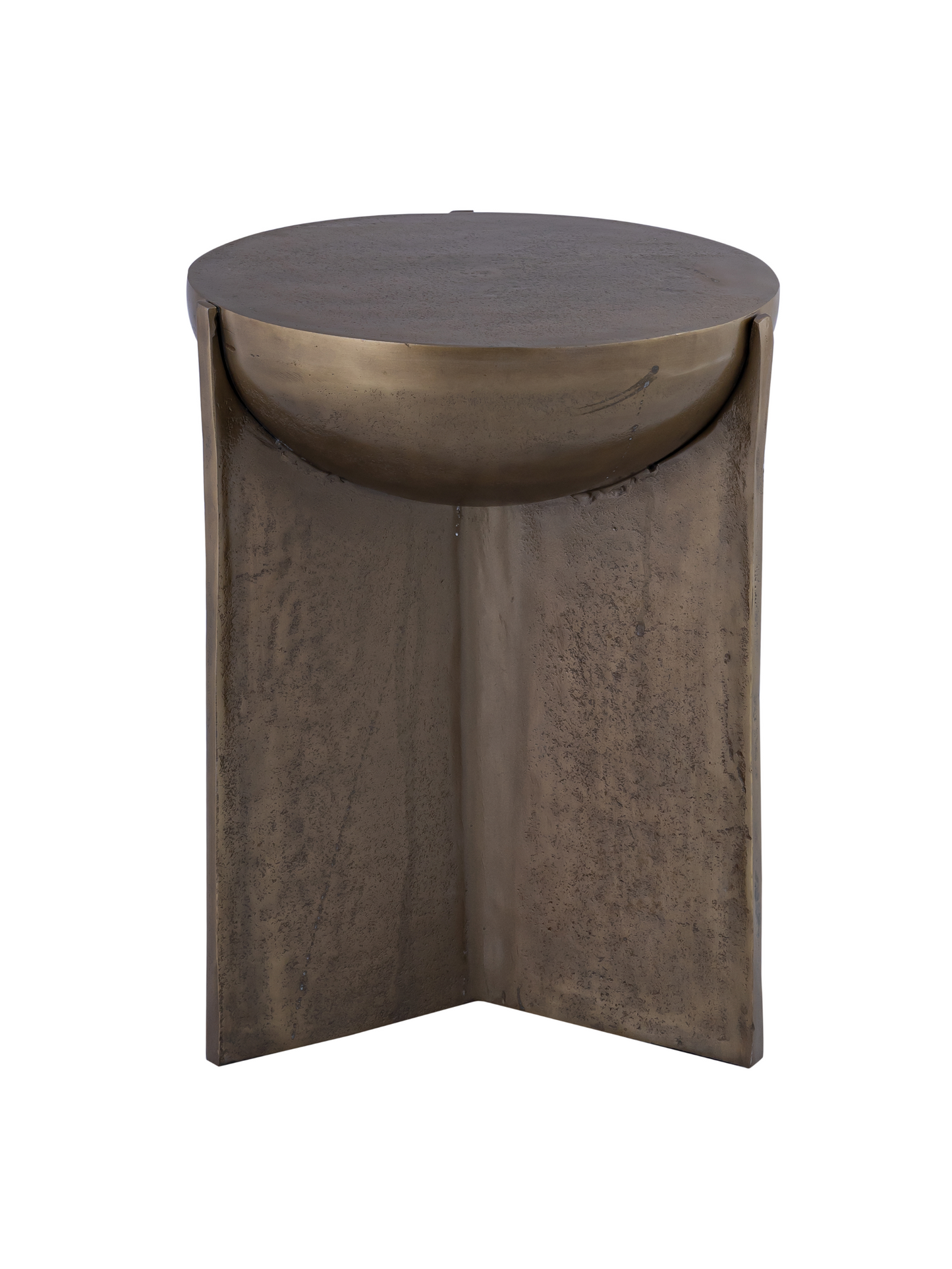 Modern Bronze Finish End Table