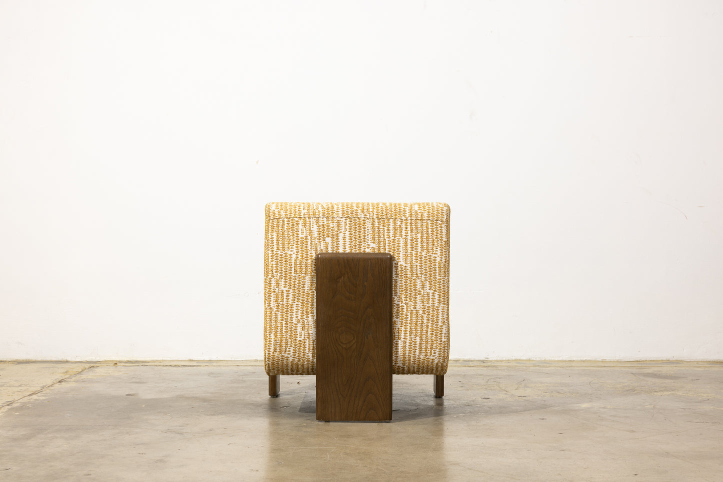 Yellow Stripe Slipper Lounge Chair