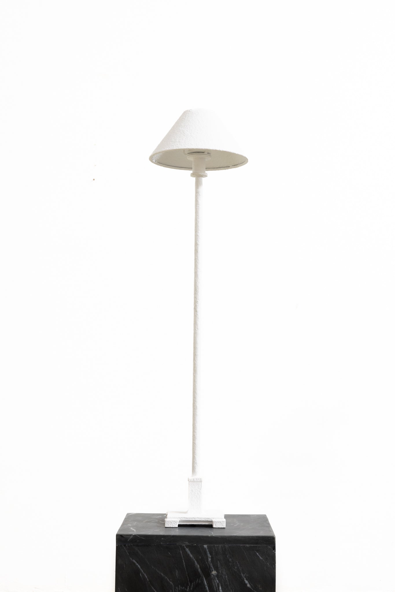White Plaster Buffet Lamp