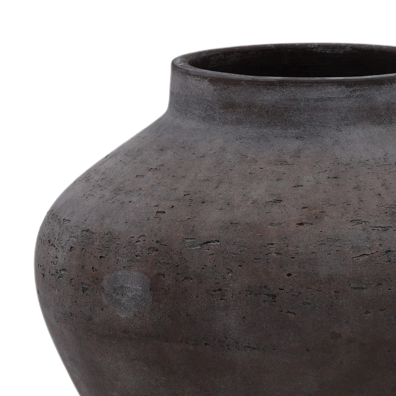 Large U-Shaped Cement Vase