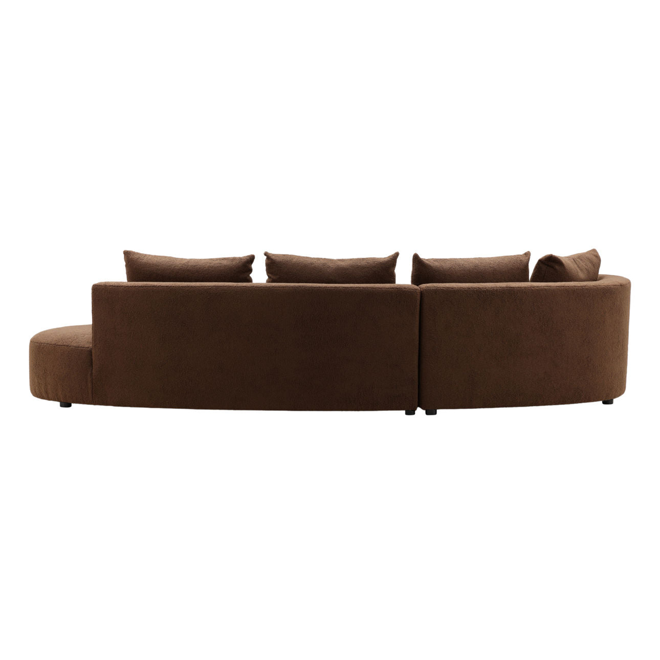 Curve Espresso Fabric Sectional