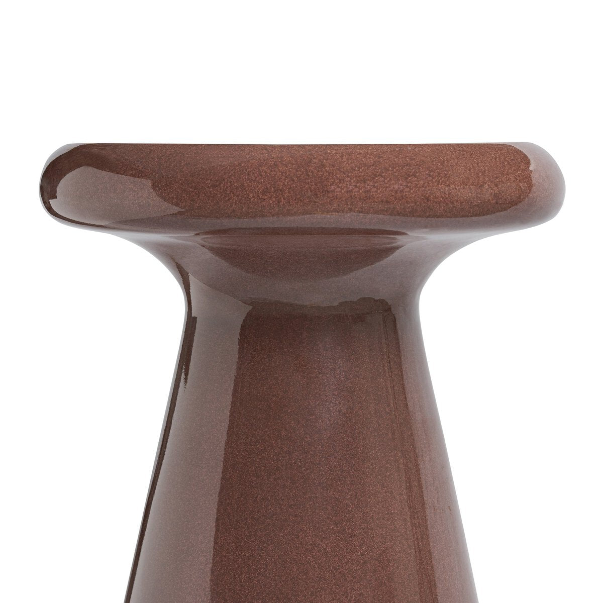 Smooth Red Concrete End Table