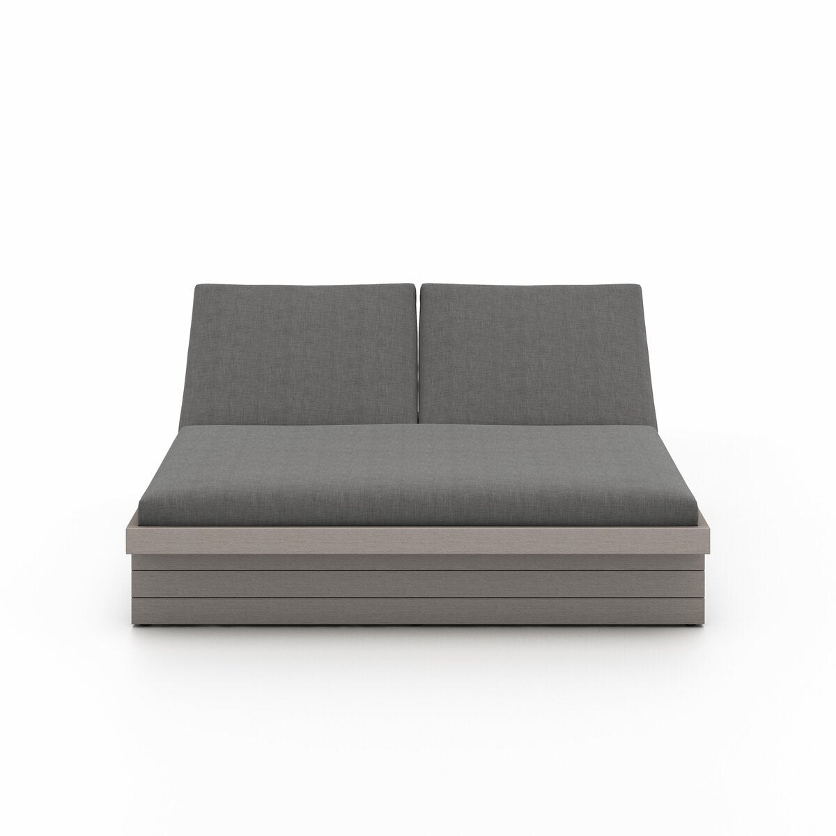 Wood Plank Outdoor Double Chaise