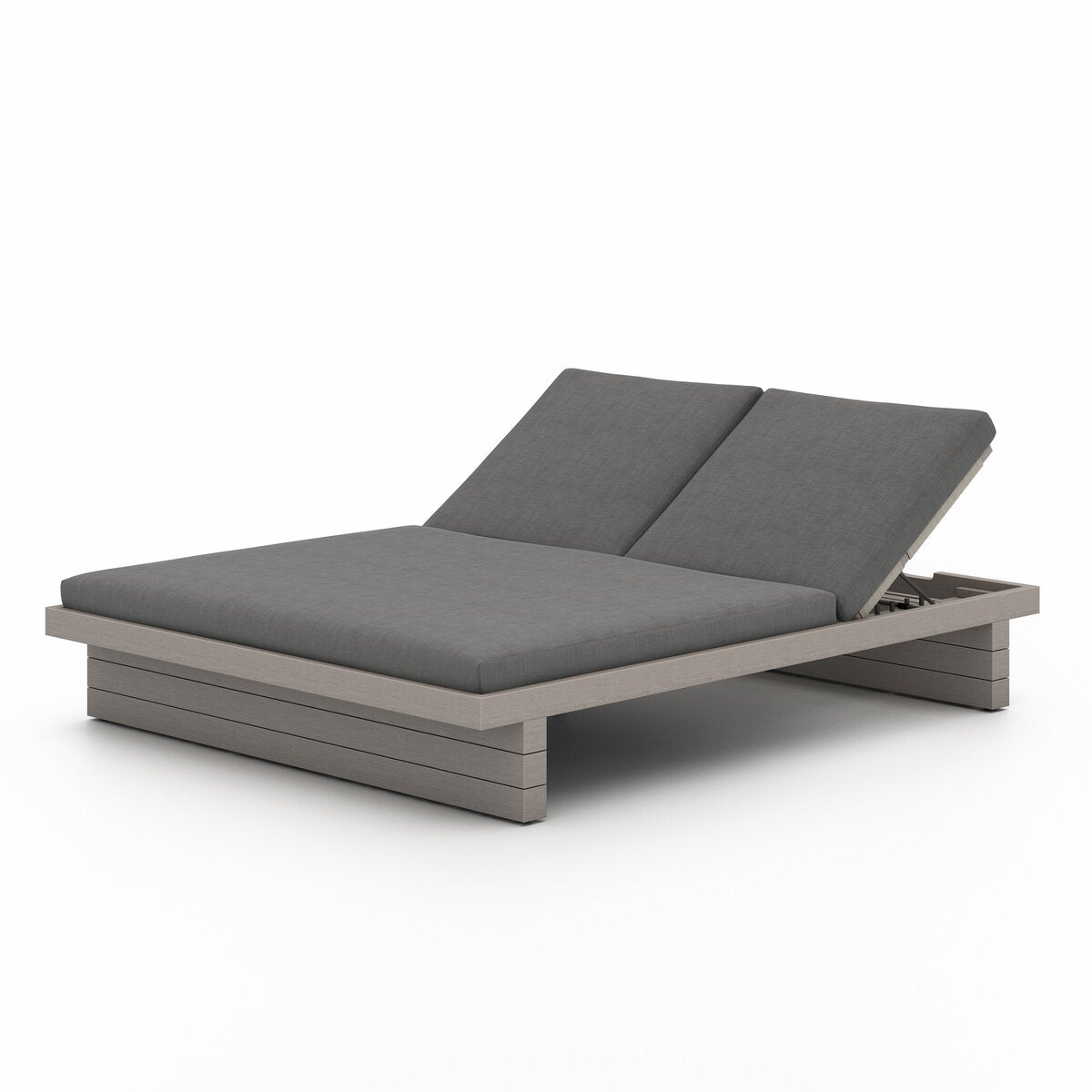 Wood Plank Outdoor Double Chaise