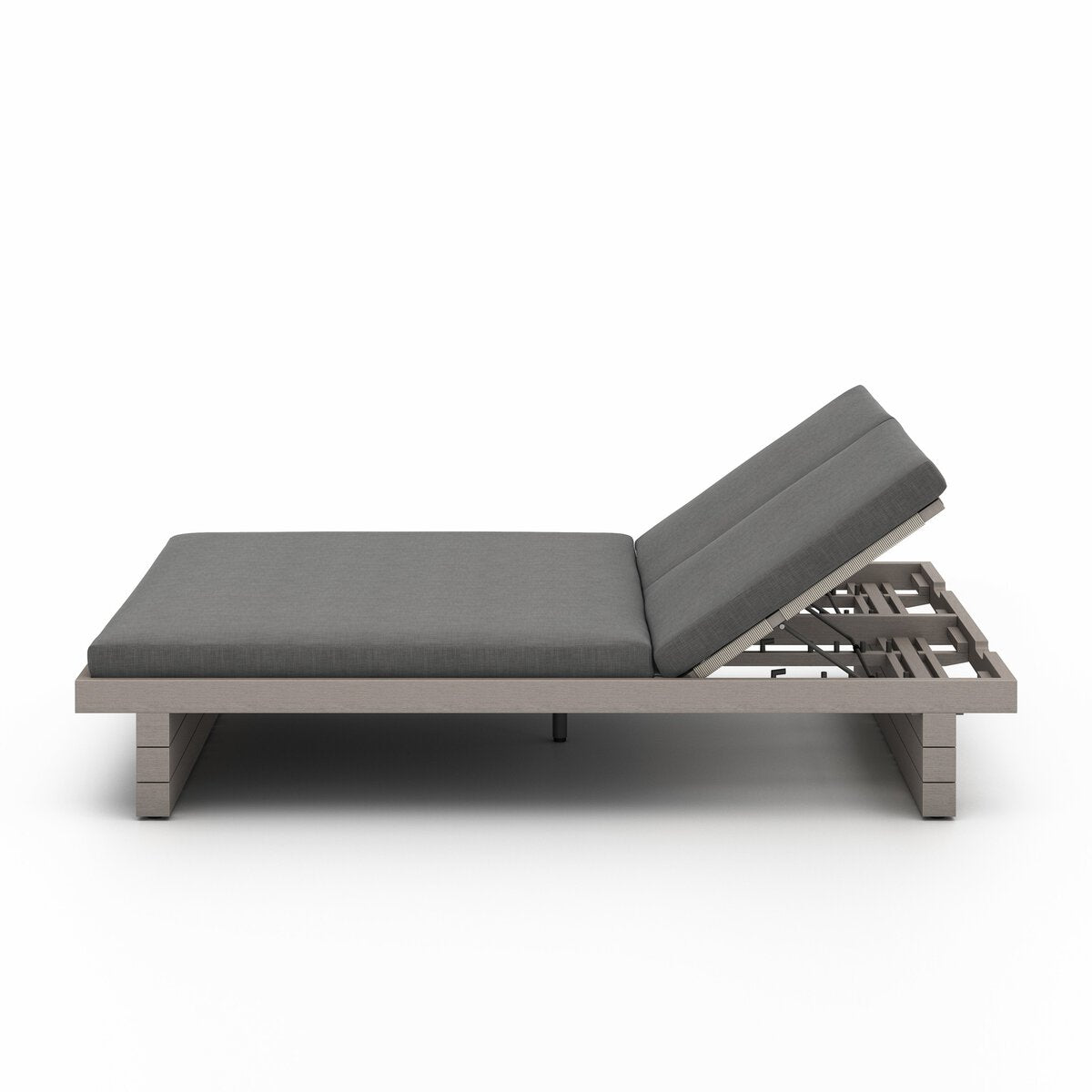 Wood Plank Outdoor Double Chaise