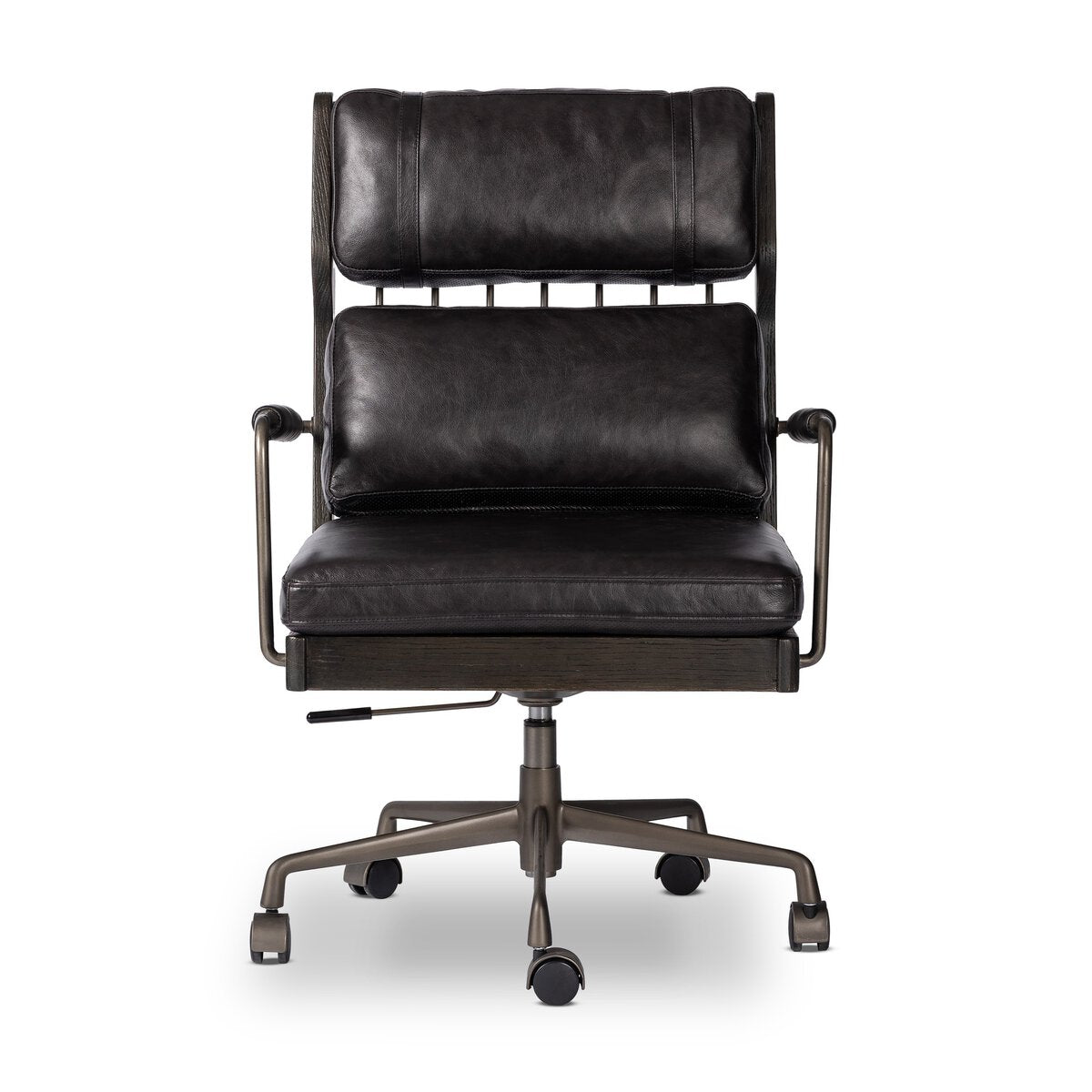 Black Leather Desk Chair