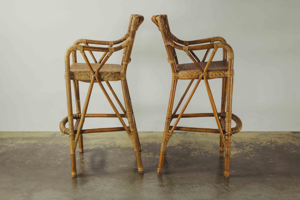 Polynesian Bamboo Bar Stool