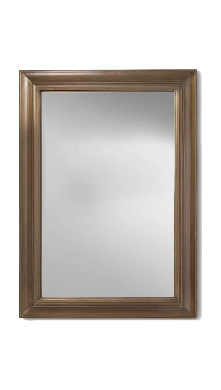 Vintage Aged Brass Frame Mirror