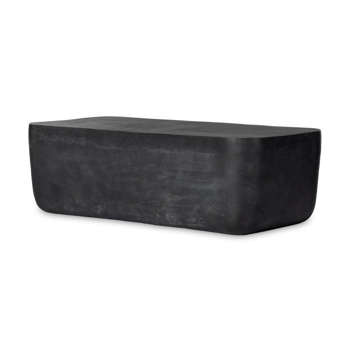 Aged Aluminum Rectangular Outdoor Coffee Table