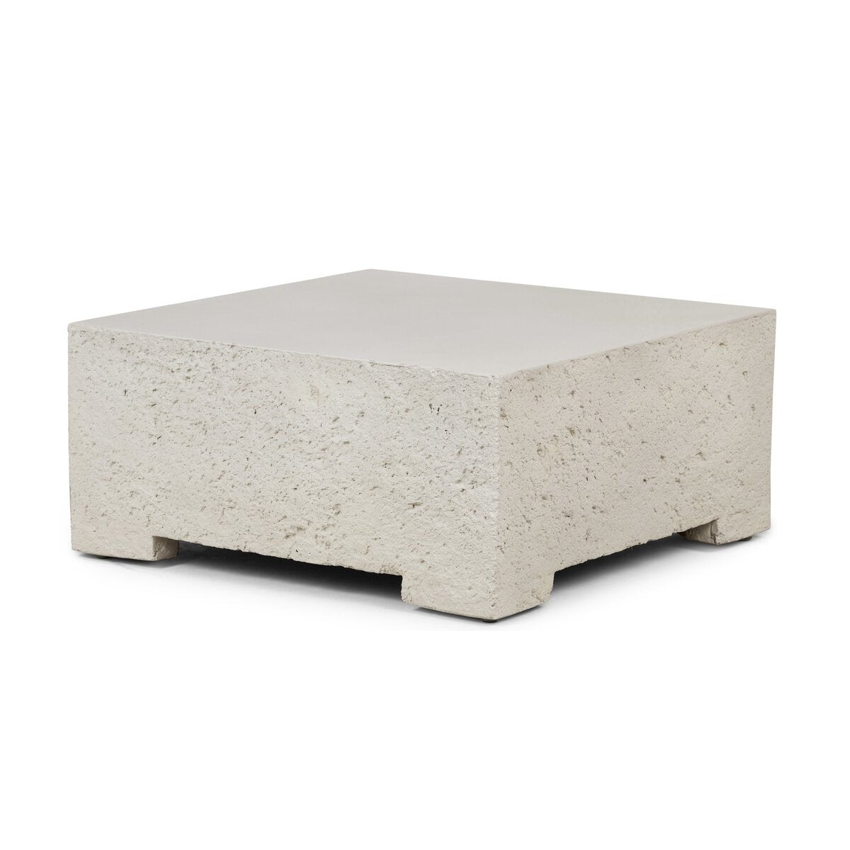 Raw Edge Square Concrete Coffee Table