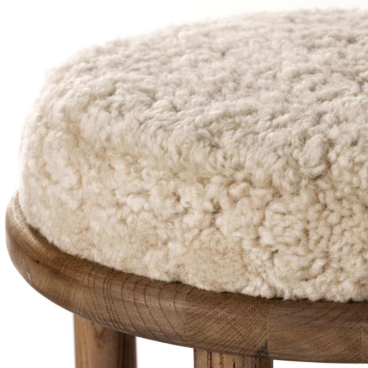 Beige Shierling Counter Stool