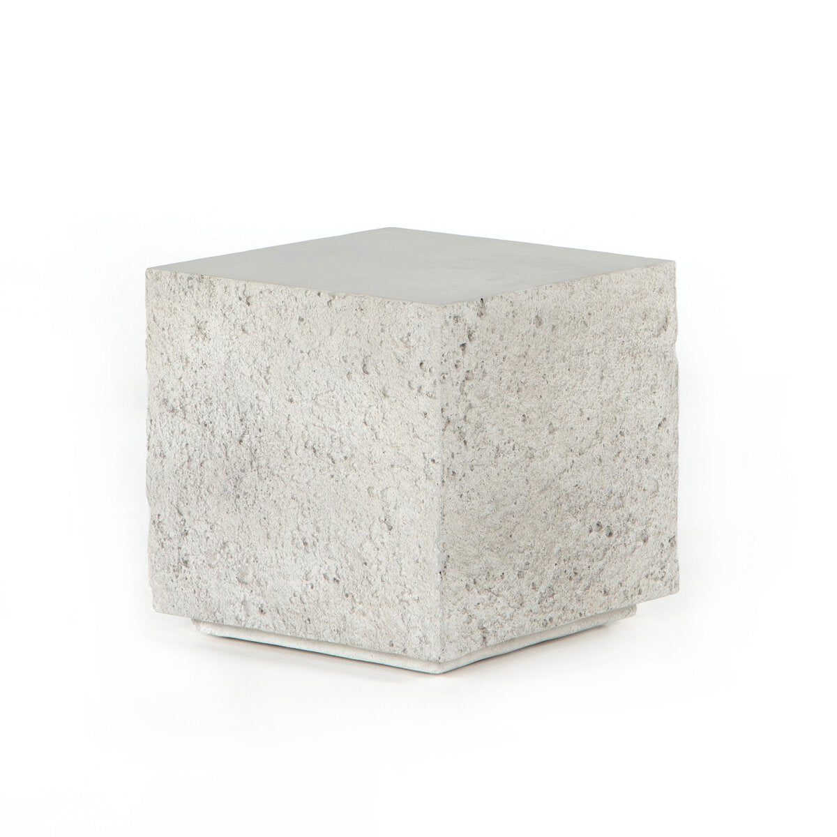 Raw Edge Concrete Square End Table