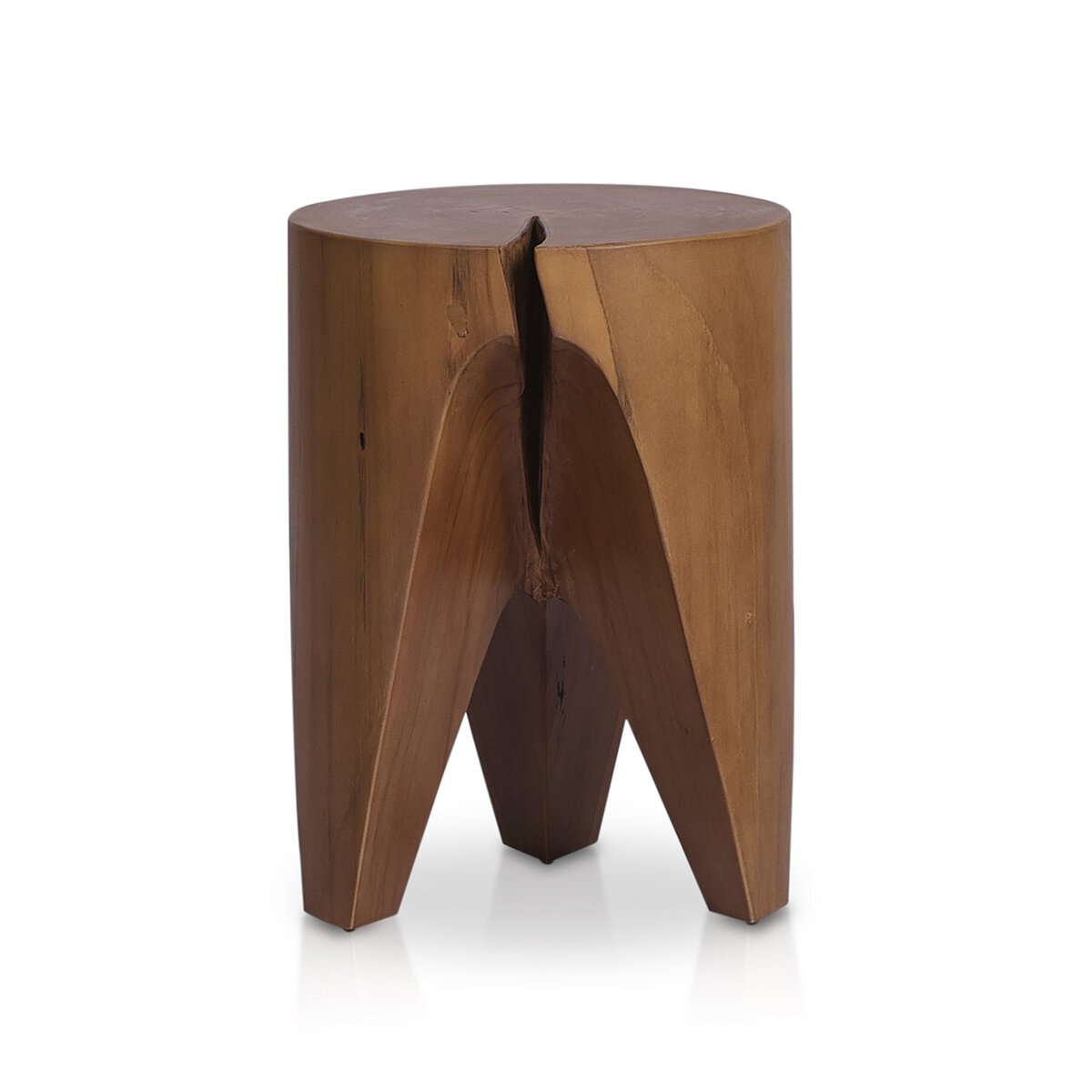 Three Leg Teak End Table